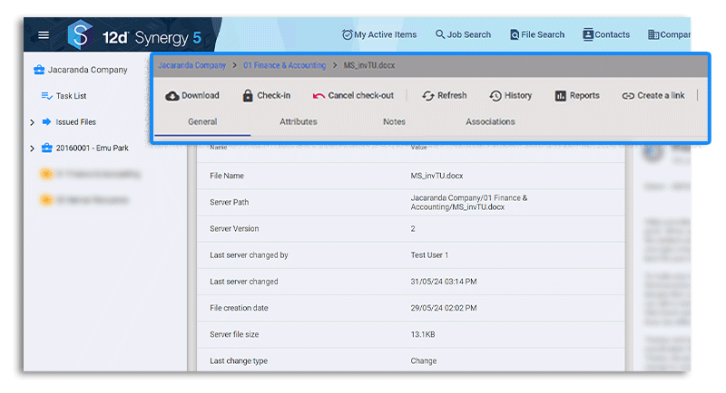 Microsoft 365 integration with 12d Synergy